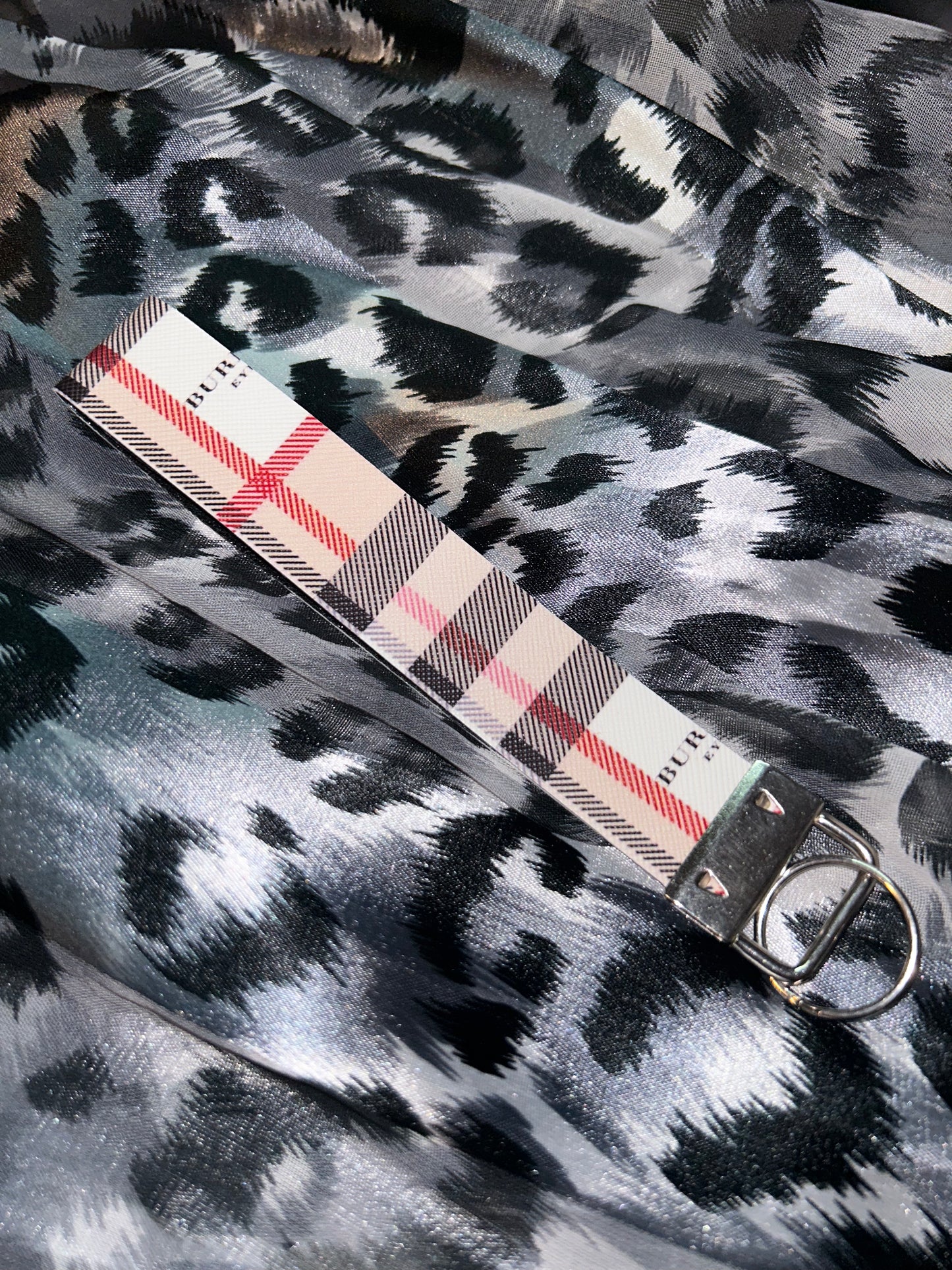 Burberry inspired wristlet