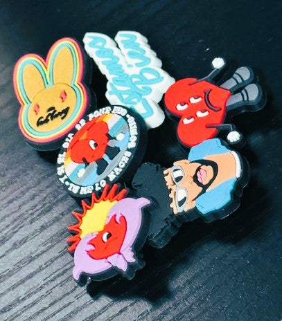 Inspired Bad Bunny CROC CHARMS 6 PC PCK
