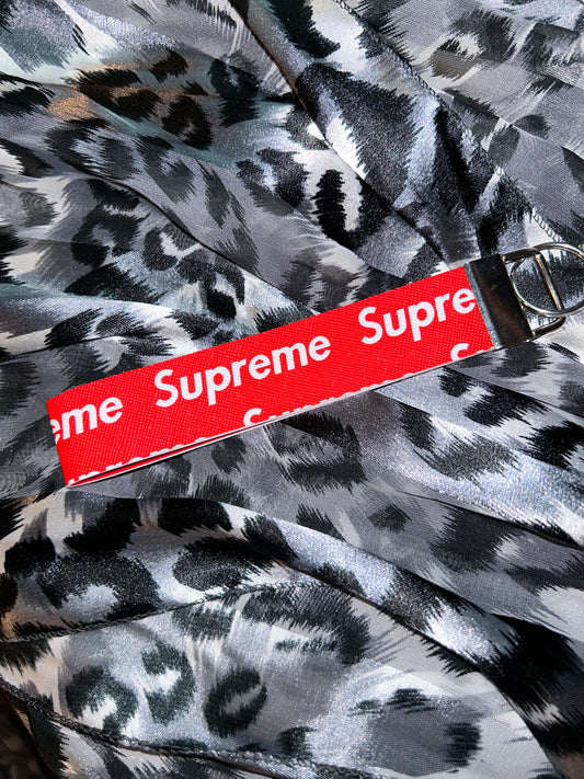 Supreme inspired keychain wristlet