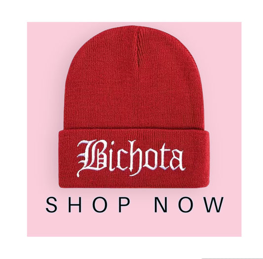 “BICHOTA” Red Beanie Hat