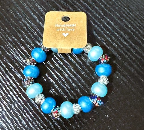PANDORA INSPIRED BRACLETS COLORFUL ACRYLIC STYLE BEADS