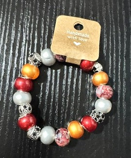 PANDORA INSPIRED BRACLETS COLORFUL ACRYLIC STYLE BEADS