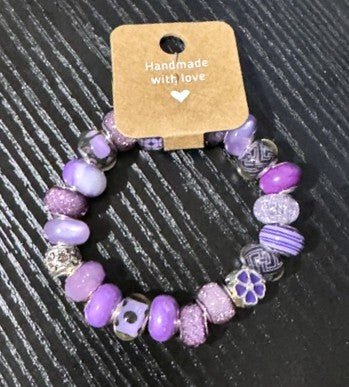 PANDORA INSPIRED BRACLETS COLORFUL ACRYLIC STYLE BEADS