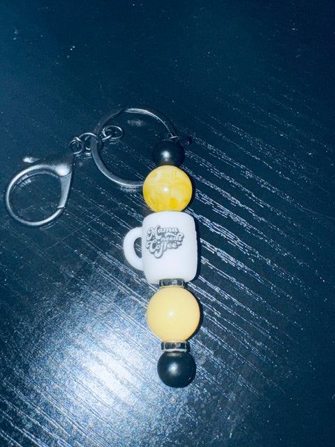 randon key chains  colorful focal beads