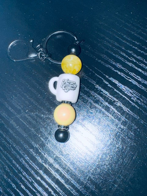 randon key chains  colorful focal beads