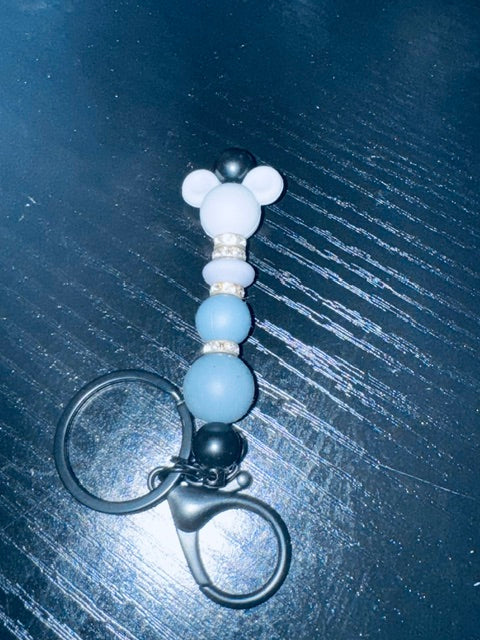 randon key chains  colorful focal beads