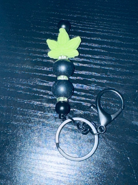 randon key chains  colorful focal beads
