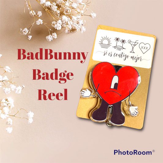 Badbunny badge reel